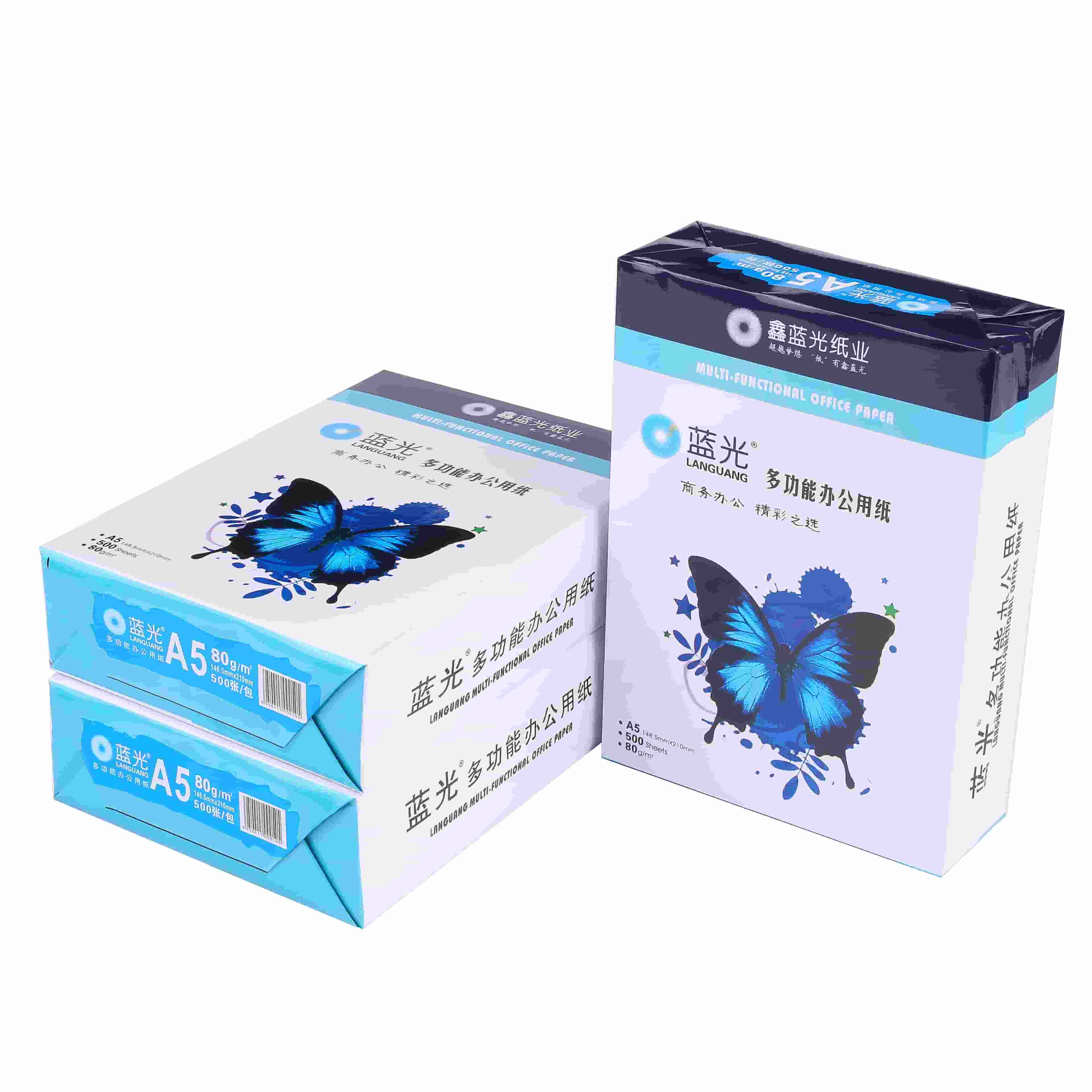 蓝光复印纸 A5 80G 500张/包 10包/箱